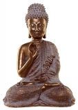 Dekofigur Thai Buddha, Weiß-Gold