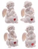 Engelfiguren mit Herz, 4er Set