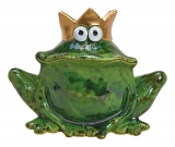Froschkönig aus Keramik, mehrfarbig