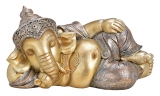 Dekofigur liegende Hindu-Gott Ganeshafigur, gold