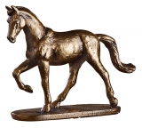 Skulptur Pferd, bronzefarben